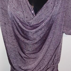 Chic Women's Blouse with Draped Neckline